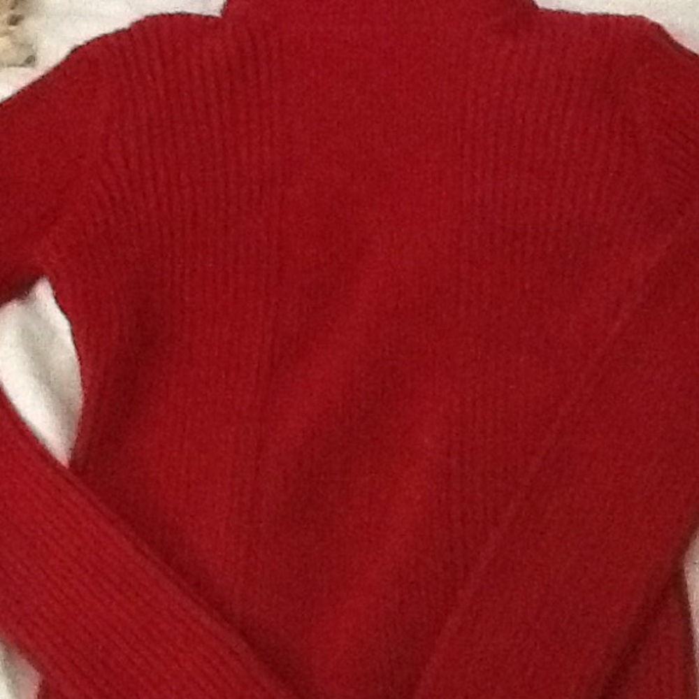 Hot Red Ribbed Turtleneck ❤️ - Picture 3 of 3